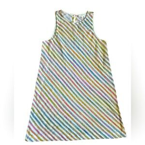Lou  & Grey Sleeveless Pastel Diagonal striped Knee length dress Medium